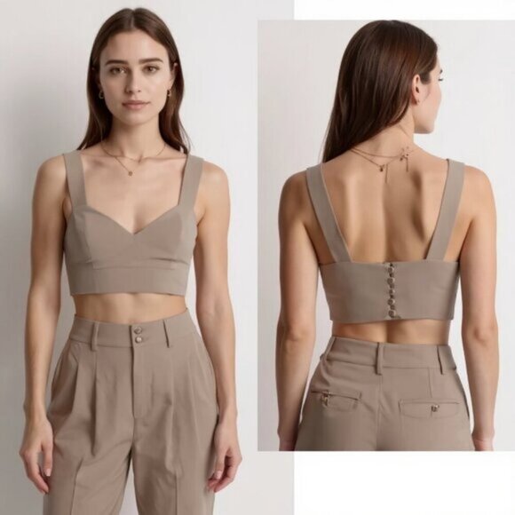 Madewell Tops - Madewell Taupe Bralette Top Women's Size 12 Taupe